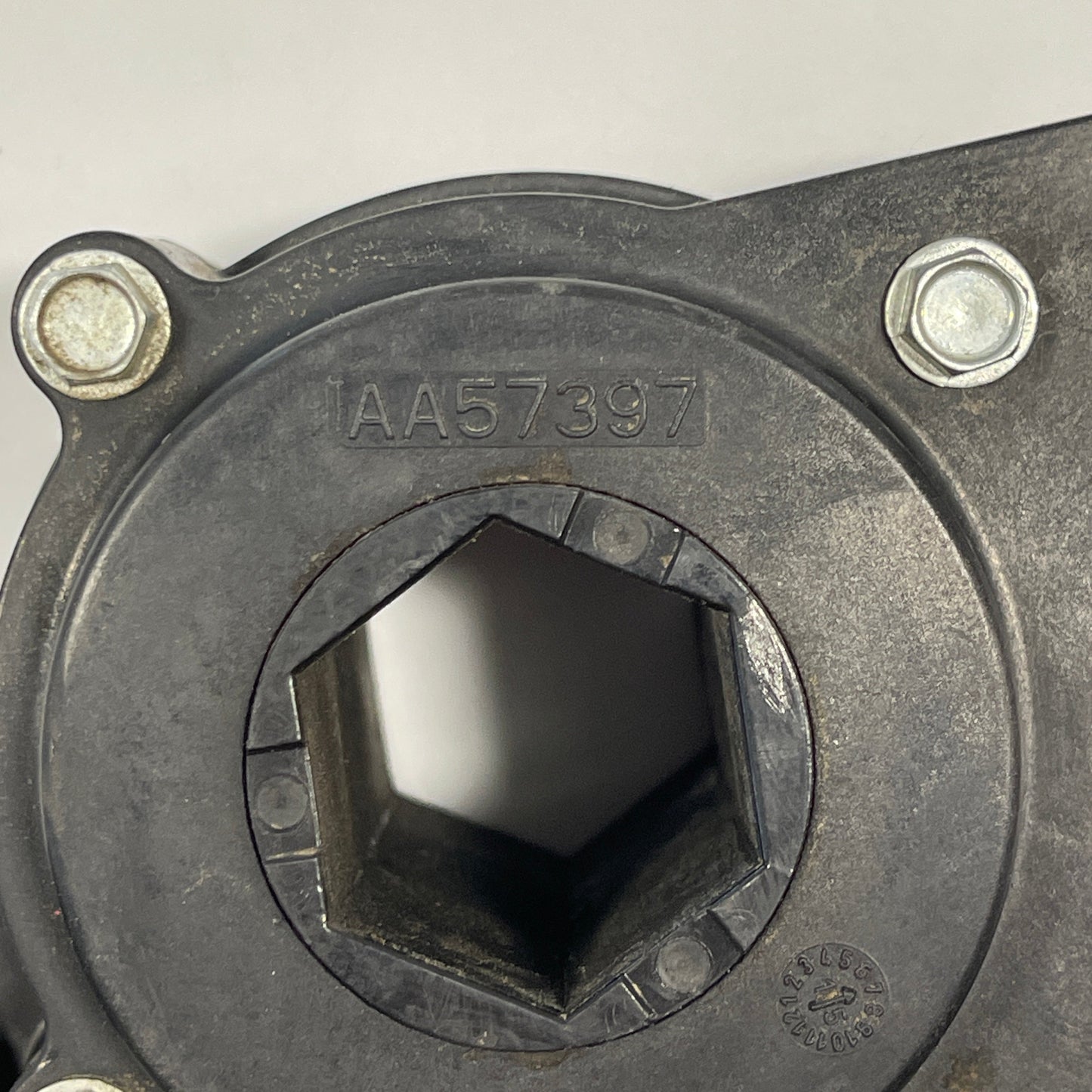 Close-up of John Deere AA57397 Gear Case – ensures smooth power transmission